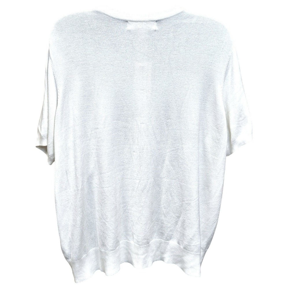 Philosophy Republic Clothing Ivory White Linen Blend Flutter Sleeve Top Size 2XL - Picture 3 of 15